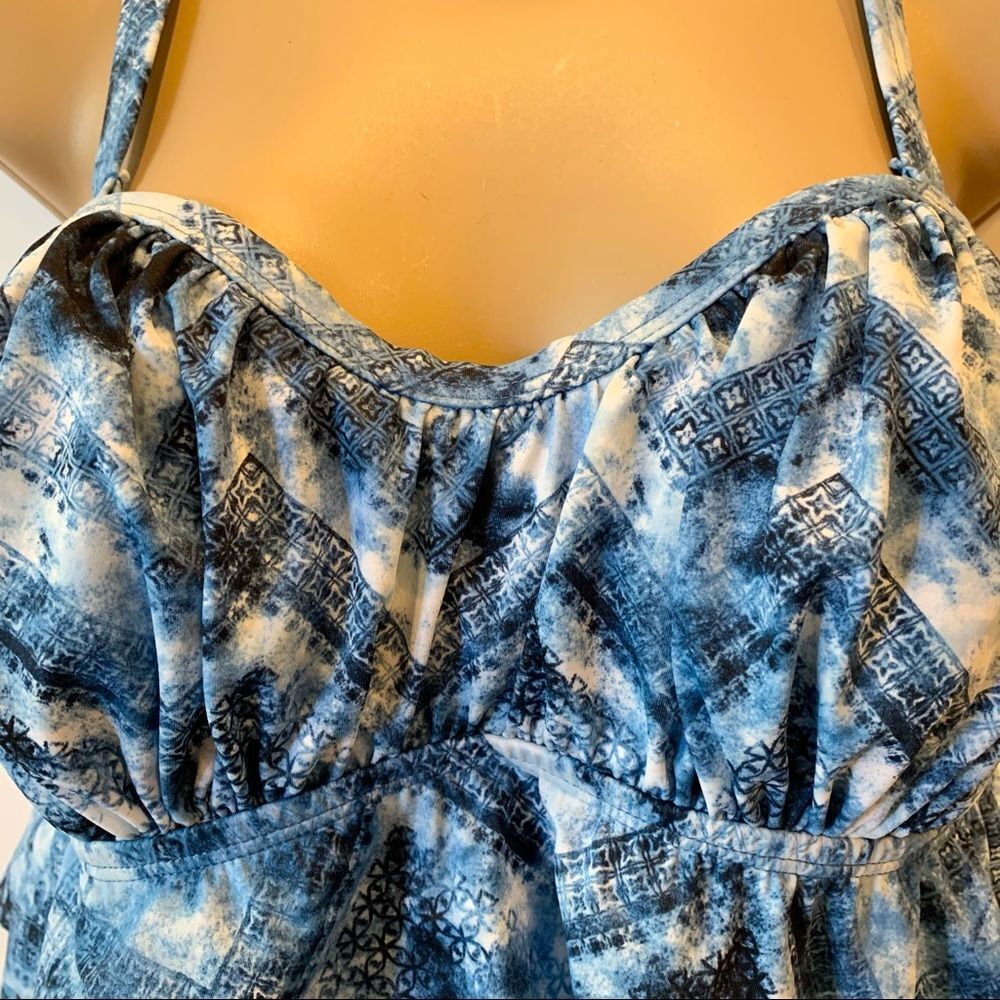 NWT Torrid Blue & White Swim Tankini 12 - Picture 3 of 13